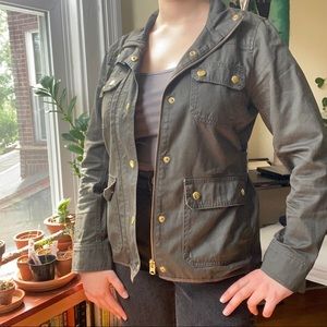 Green J. Crew Lightweight Jacket